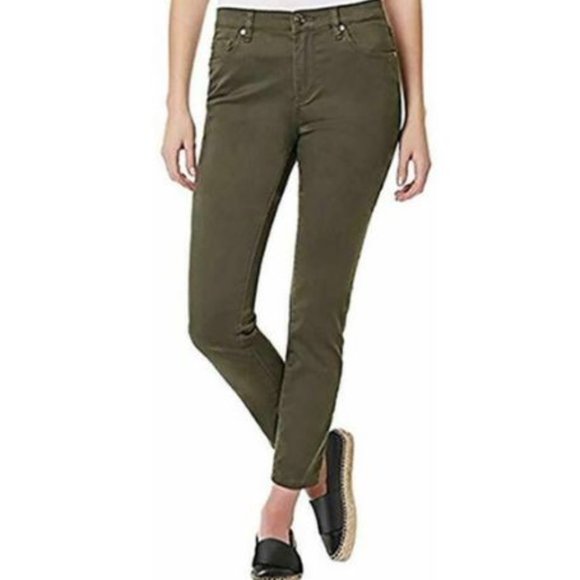 Buffalo David Bitton Faith Mid Rise Olive Green Skinny Jeans - Picture 8 of 9